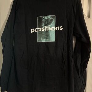 Ariana Grande positions long sleeve